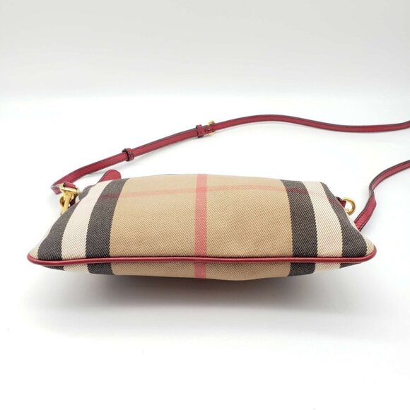 100% Authentic Burberry House Check Derby Peyton Crossbody Clutch Bag 370-081320 - Picture 5 of 11